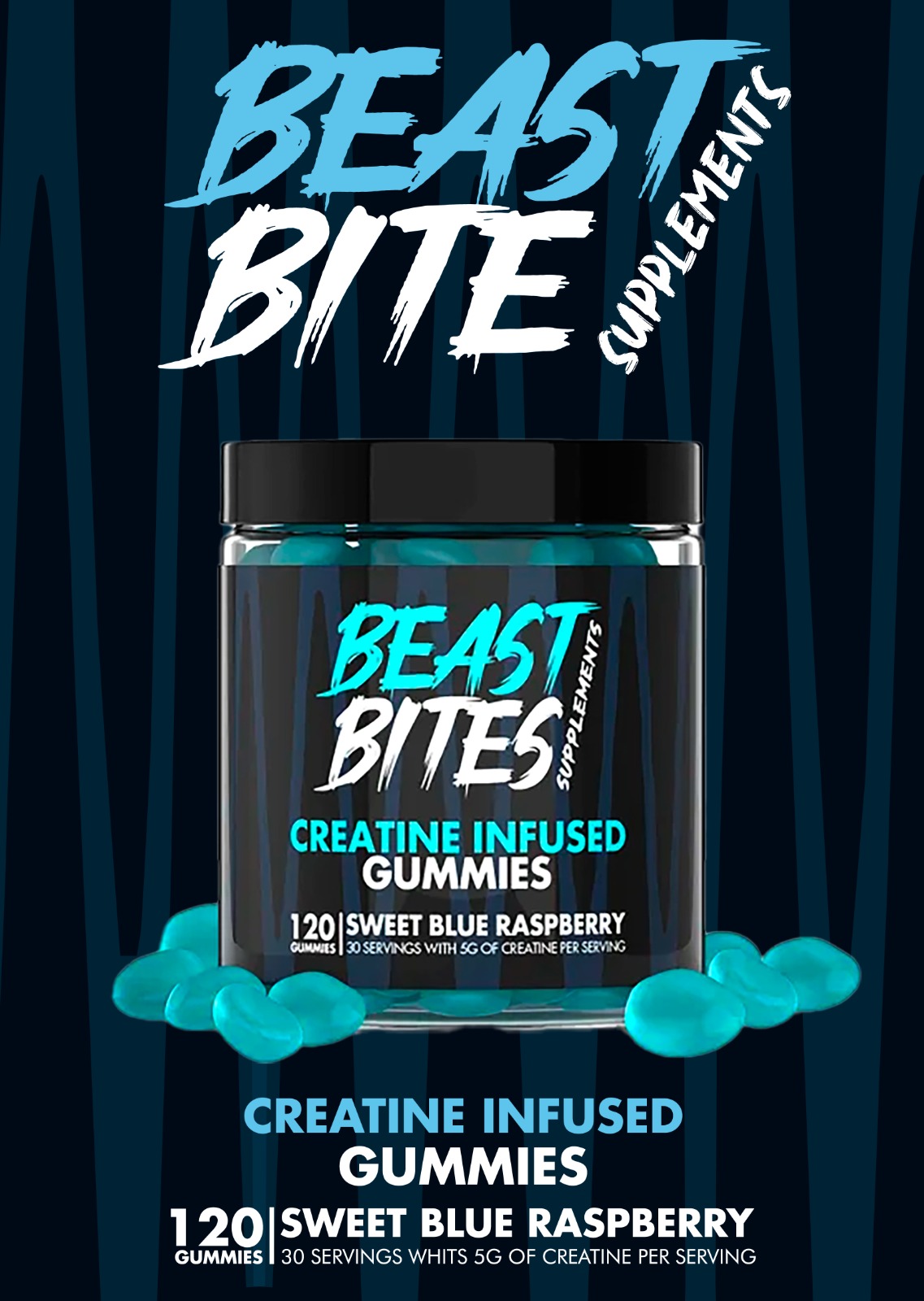 BEAST BITE GOMAS DE CREATINA X 120 UNI